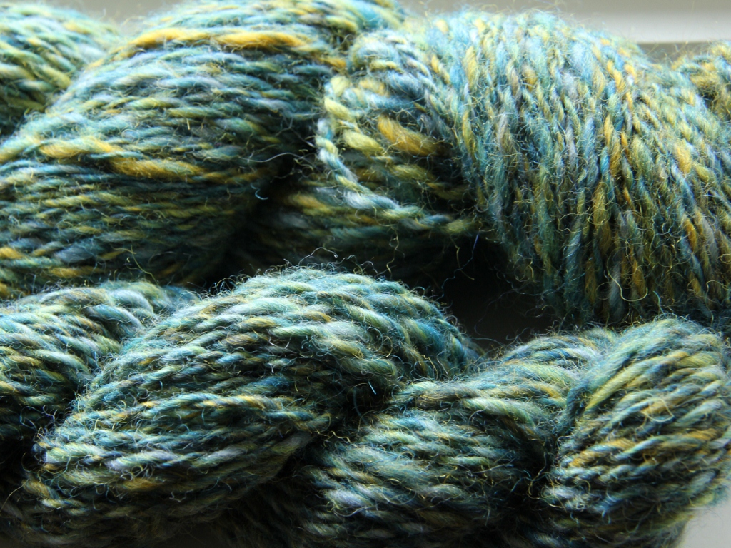 Finally, my green and teal skeins