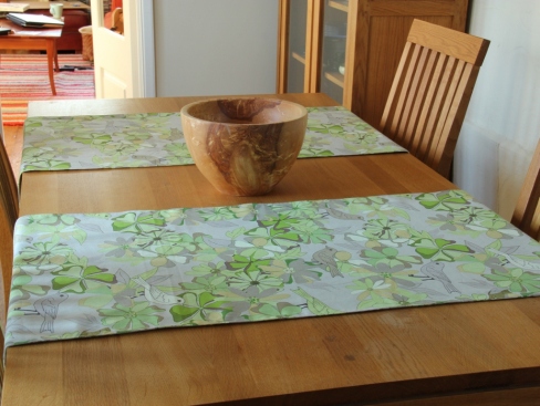Green table runners